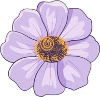 Purple flower head png