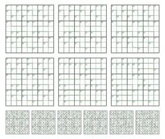 Killer Sudoku game set with answers. vector