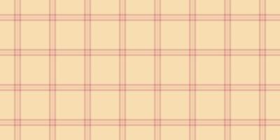 Anniversary tartan fabric pattern, illustration textile plaid . Equal check background seamless texture in orange and wheat colors. vector