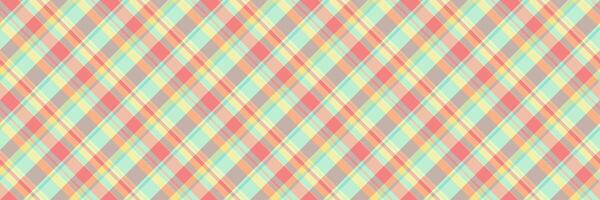 Square textile fabric, flow texture tartan seamless. Track check background pattern plaid in light and pastel colors. vector