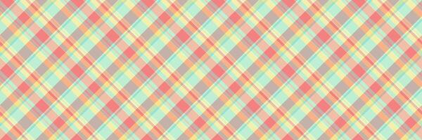 Square textile fabric, flow texture tartan seamless. Track check background pattern plaid in light and pastel colors. vector
