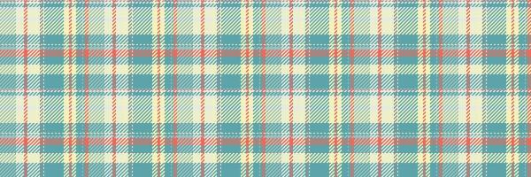 Proud tartan background textile, garment fabric check plaid. Sketch texture seamless pattern in cyan and light colors. vector