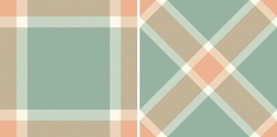 Plaid seamless fabric of check texture with a tartan background pattern textile. vector