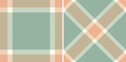 Plaid seamless fabric of check texture with a tartan background pattern textile. vector