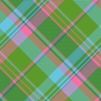 Seamless background of plaid check fabric with a textile texture tartan pattern. vector