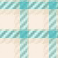 Dreamy plaid seamless tartan, linear textile fabric . Trend check background pattern texture in light and teal colors. vector