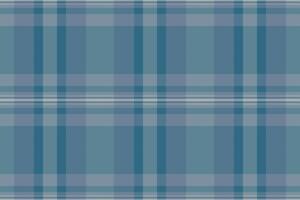 Delicate textile seamless check, birthday card background pattern. Back fabric plaid tartan texture in pastel and cyan colors. vector