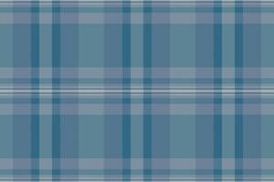 Delicate textile seamless check, birthday card background pattern. Back fabric plaid tartan texture in pastel and cyan colors. vector