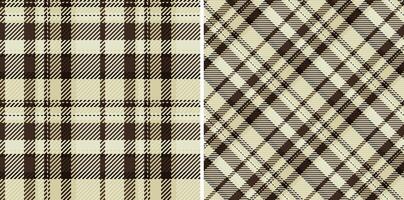 Tartan textile background of seamless pattern check with a fabric plaid texture. Set in coffee colors. Greeting card designs. vector