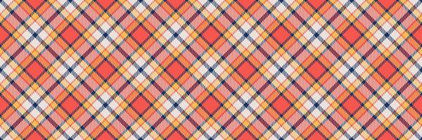 Checked plaid textile fabric, trend check seamless pattern. Premium background tartan texture in red and white colors. vector