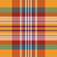 Background fabric of seamless textile pattern with a texture check plaid tartan. vector