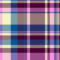 Textile texture of plaid check tartan with a pattern seamless fabric background. vector