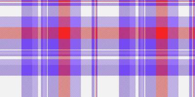 Latin seamless textile texture, canadian pattern check plaid. Platform fabric tartan background in indigo and white colors. vector