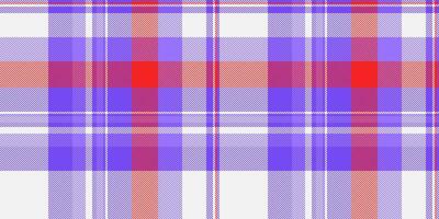Latin seamless textile texture, canadian pattern check plaid. Platform fabric tartan background in indigo and white colors. vector