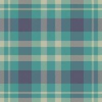 Deep background pattern seamless, menu tartan textile. Artwork texture fabric check plaid in pastel and teal colors. vector