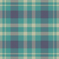 Deep background pattern seamless, menu tartan textile. Artwork texture fabric check plaid in pastel and teal colors. vector