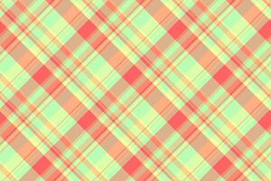 Patterned fabric texture, ethnic background tartan seamless. Pop check textile pattern plaid in orange and yellow colors. vector