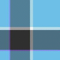 Grungy check plaid seamless, cover pattern tartan background. Thread texture textile fabric in cyan and black colors. vector