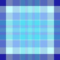 Craft seamless plaid check, worn pattern texture background. Page tartan textile fabric in blue and light colors. vector