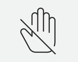 Hand Gesture Icon Line Simple Trendy Design. vector