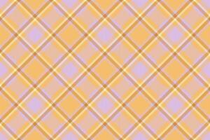 Festive pattern textile plaid, 60s tartan seamless texture. Unique check background fabric in amber and light colors. vector
