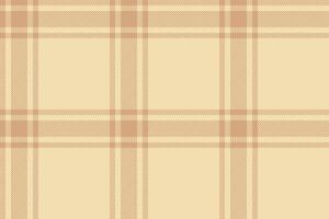 Plaid background, check seamless pattern in beige. fabric texture for textile print, wrapping paper, gift card or wallpaper. vector