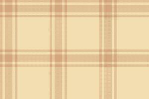 Plaid background, check seamless pattern in beige. fabric texture for textile print, wrapping paper, gift card or wallpaper. vector