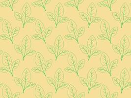 Hand drawn floral pattern design. Simple ornament with plant and leaf. vector