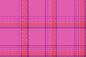 Plaid background, check seamless pattern in pink. fabric texture for textile print, wrapping paper, gift card or wallpaper. vector