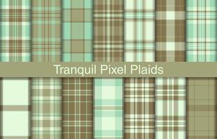 Tranquil olive plaid bundles, textile design, checkered fabric pattern for shirt, dress, suit, wrapping paper print, invitation and gift card. vector