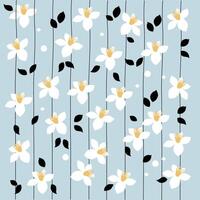 Hand drawn abstract flowers pattern for fabric, textile, wallpaper vector