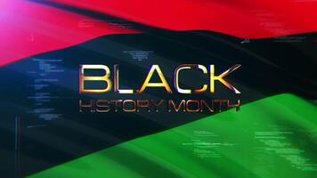 Black History Month glitch text abstract science technology futuristic video