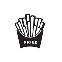 French fries illustration. French fries logo isolated on white background vector