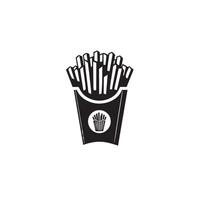 French fries illustration. French fries logo isolated on white background vector