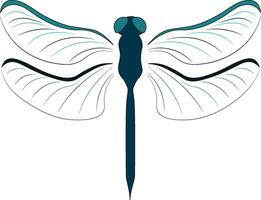 Abstract turquoise dragonfly illustration vector