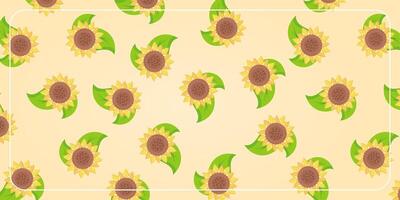 summer background with sunflower illustration. template design for banner, poster, greeting card, social media. vector