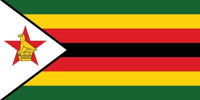 National Flag of Zimbabwe. Zimbabwe Flag. vector