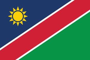 nacional bandera de Namibia. Namibia bandera. vector