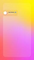 Vertical story template in gradient colors. Social media frame illustration. vector