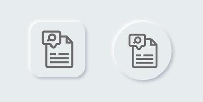 Articles line icon in neomorphic design style. Blog signs illustration. vector