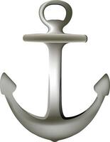 dibujo de ancla desde barco como un símbolo vector