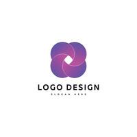 empresa logo degradado sencillo diseño vector