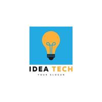 logo lamp inovation lightbulb vector