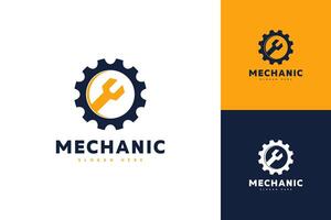 mechanical engineering logo design vector