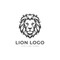 Lion head logo design vector