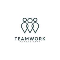 Team work logo abstract vector