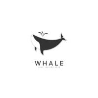 whale icon logo on white background vector