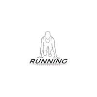 running logo illustration design vector