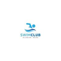 swimming club icon logo vector