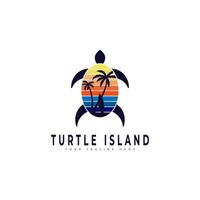 Tortuga isla logo vector